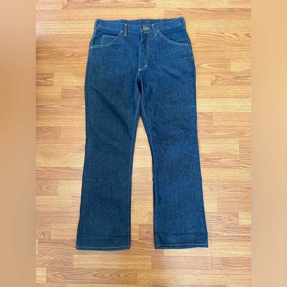 Vintage 70’s Lee Bootcut Blue Jeans RN34783 32x30 - Picture 3 of 11